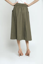 كيتشن تنورة ميدي سادة واسعة