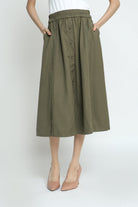 كيتشن تنورة ميدي سادة واسعة