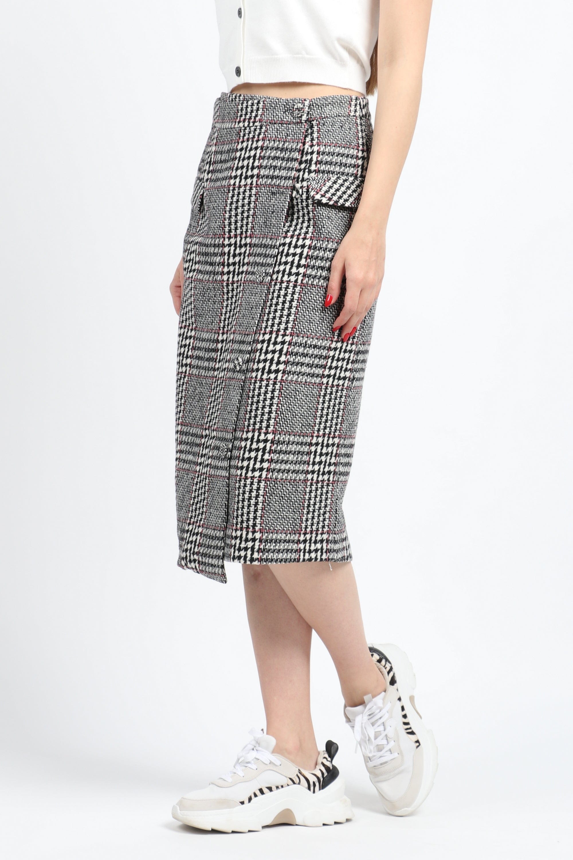 كيتشن تنورة ميدي مربعات