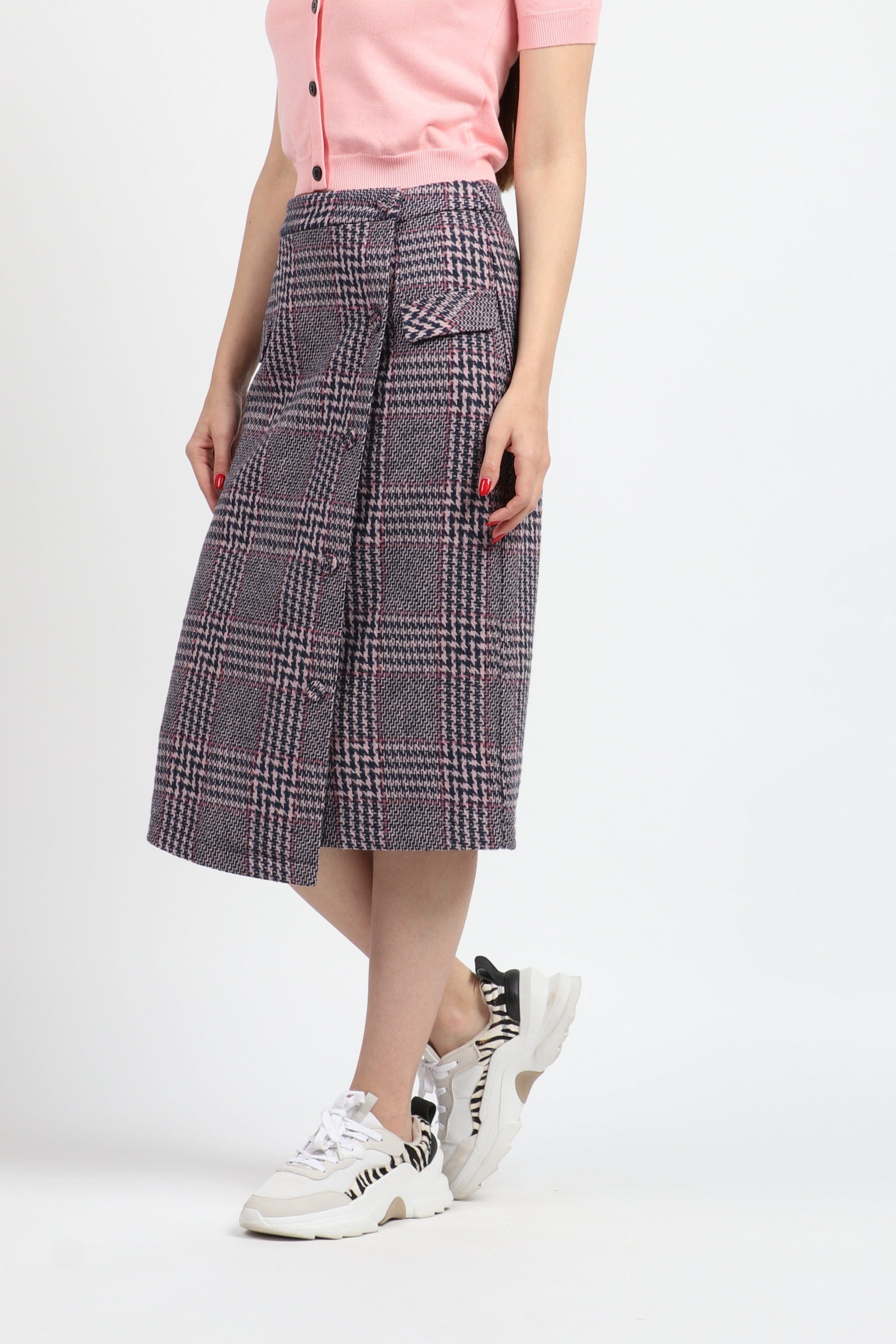 كيتشن تنورة ميدي مربعات