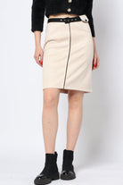 كيتشن تنورة قصيرة شمواه بحزام خصر