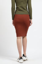 كيتشن تنورة ميدي للركبة سكيني بزراير أمامية