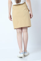 كيتشن تنورة ميدي نسائية مزينة بأزرار أمامية