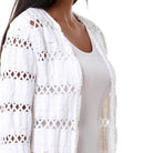 داليدرس كارديجان مخرم طويل كم طويل نسائي أبيض