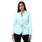 داليدرس جاكيت سادة بأزرار أمامية كم طويل نسائي