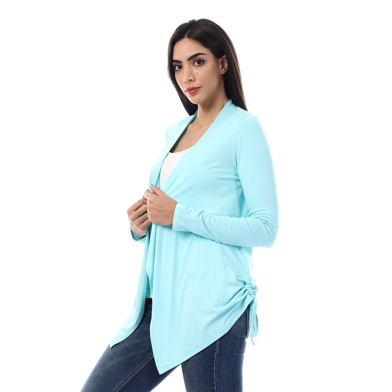 داليدرس كارديجان سادة كم طويل واسع نسائي