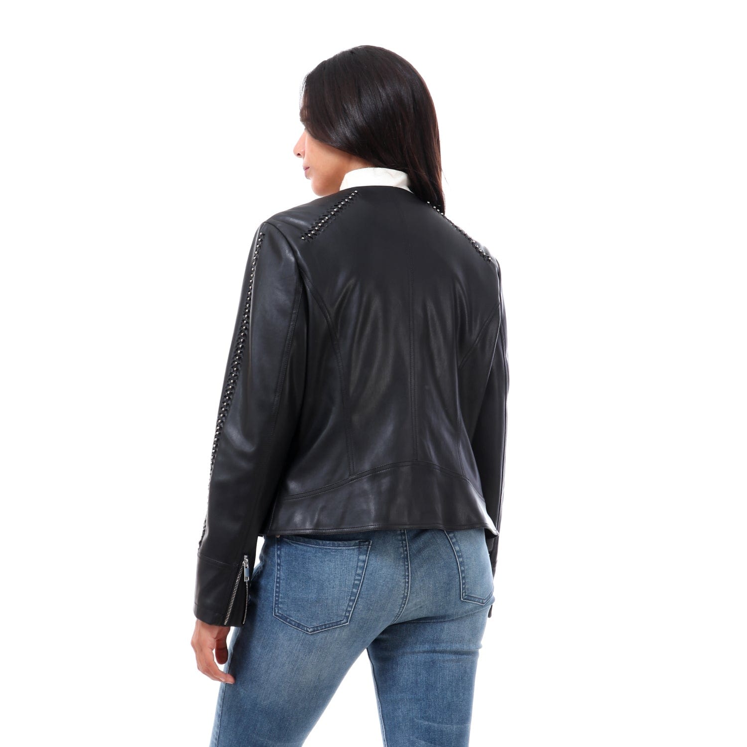 داليدرس جاكيت رسمي لامع واسع كم طويل نسائي أسود