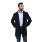 داليدرس جاكيت طويل سادة كم طويل نسائي أزرق داكن