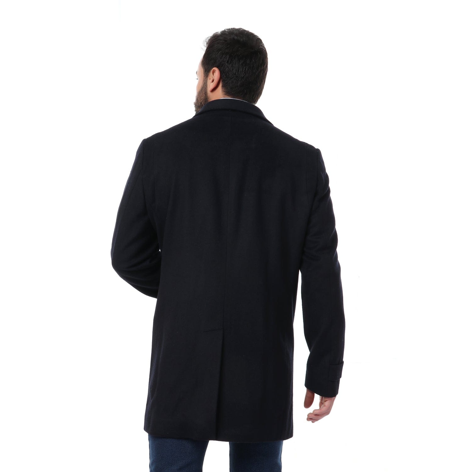 داليدرس جاكيت طويل سادة كم طويل نسائي أزرق داكن