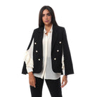 داليدرس جاكيت رسمي بأزرار أمامية كم مفتوح نسائي أسود