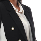 داليدرس جاكيت رسمي بأزرار أمامية كم مفتوح نسائي أسود