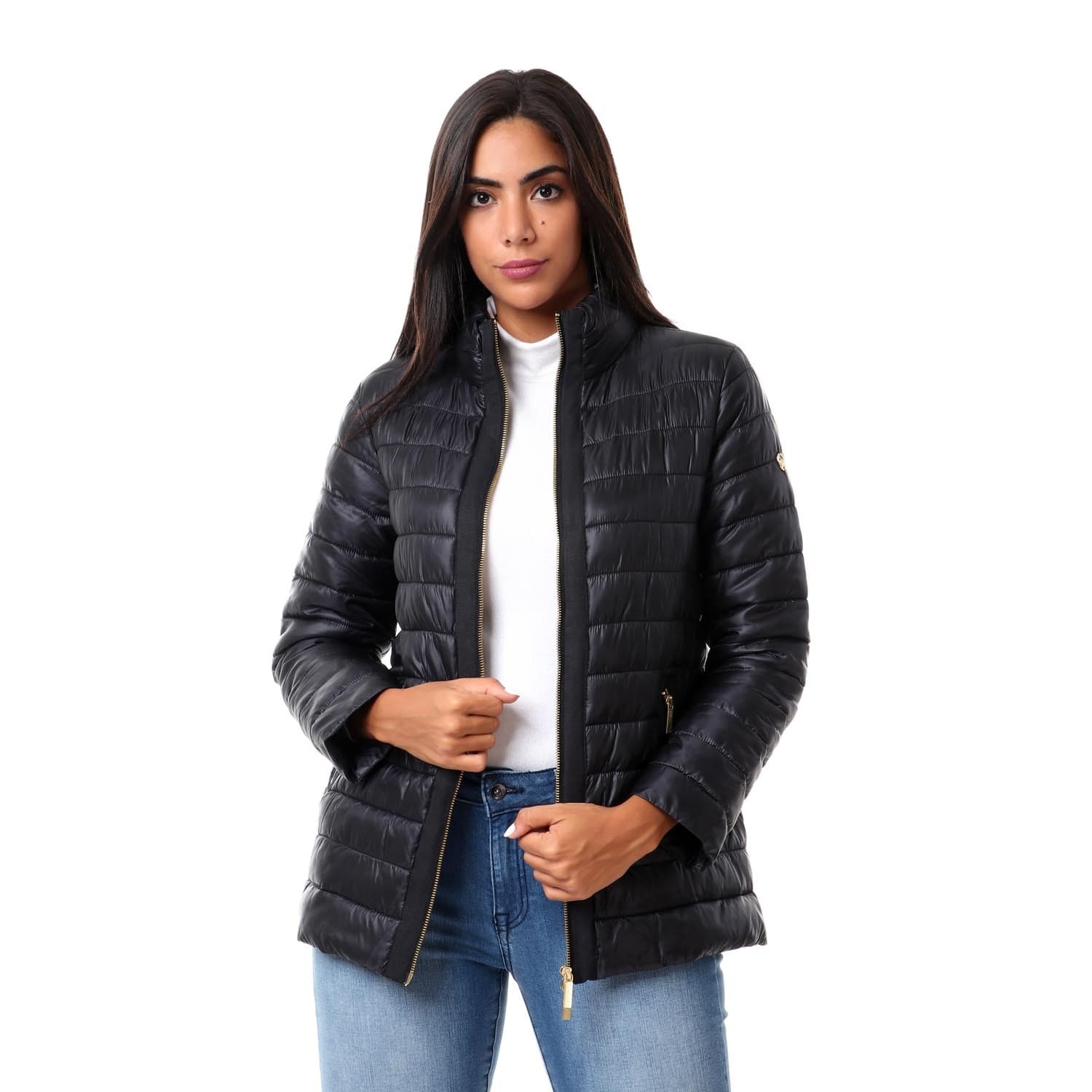 داليدرس جاكيت بمب سادة كم طويل نسائي