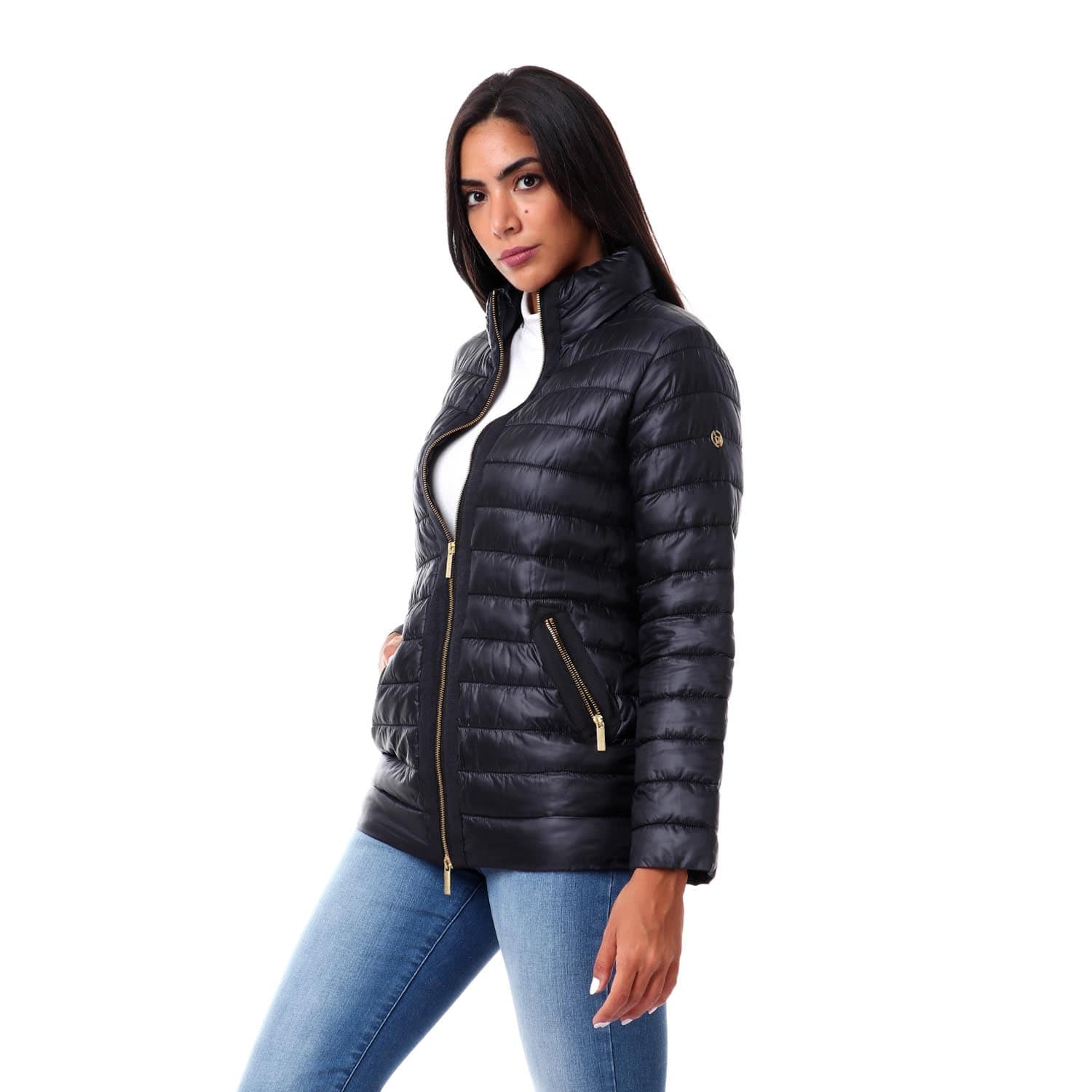 داليدرس جاكيت بمب سادة كم طويل نسائي