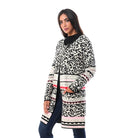 داليدرس كارديجان طويل منقوش بجيوب كم طويل نسائي متعدد الألوان