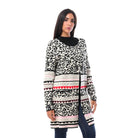 داليدرس كارديجان طويل منقوش بجيوب كم طويل نسائي متعدد الألوان