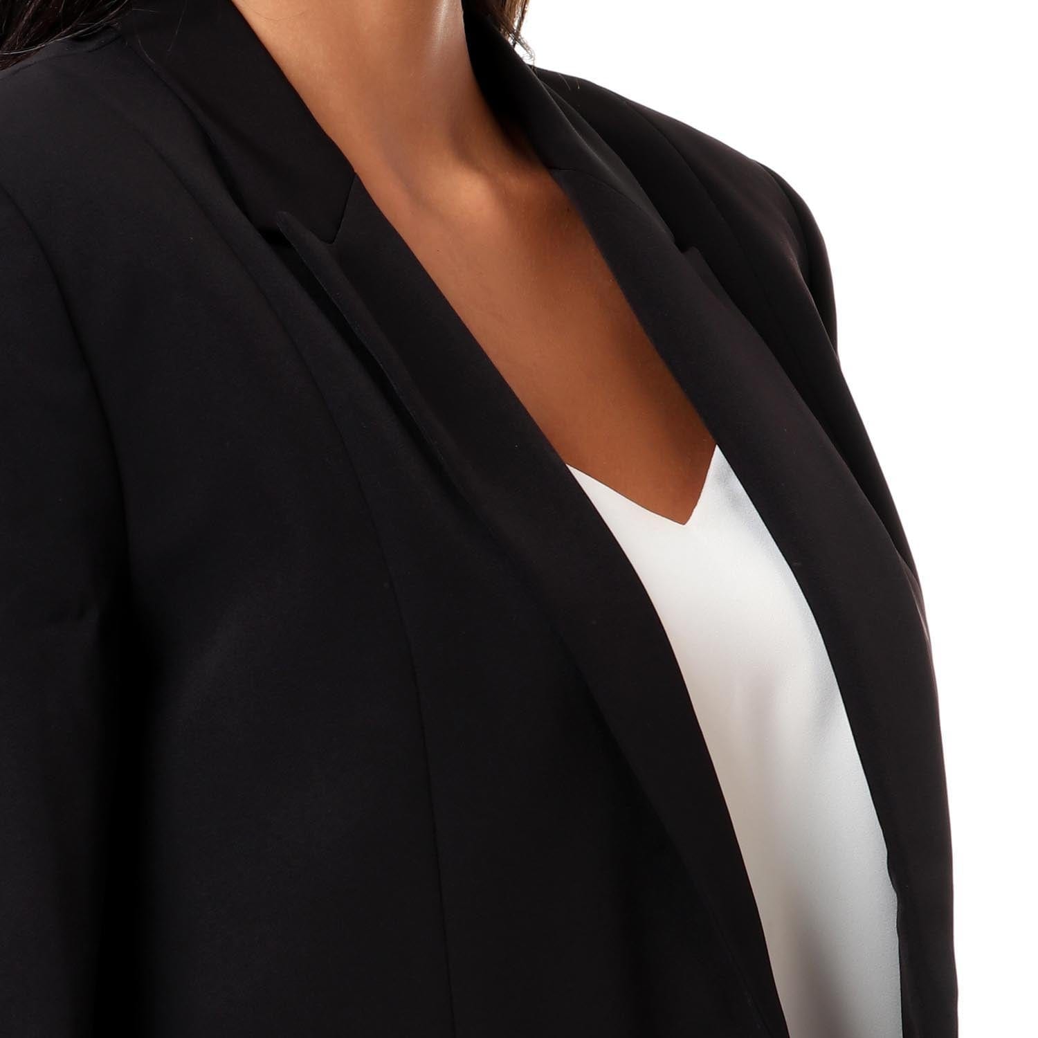 داليدرس جاكيت رسمي سادة كم طويل نسائي أسود