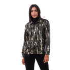 داليدرس جاكيت منقوش نقشة لامعة كم طويل نسائي جيشي