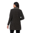 داليدرس جاكيت بخيوط متداخلة بأزرار أمامية كم طويل نسائي أسود/ذهبي