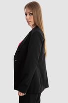 داليدرس جاكيت رسمي بزر أمامي نسائي أسود