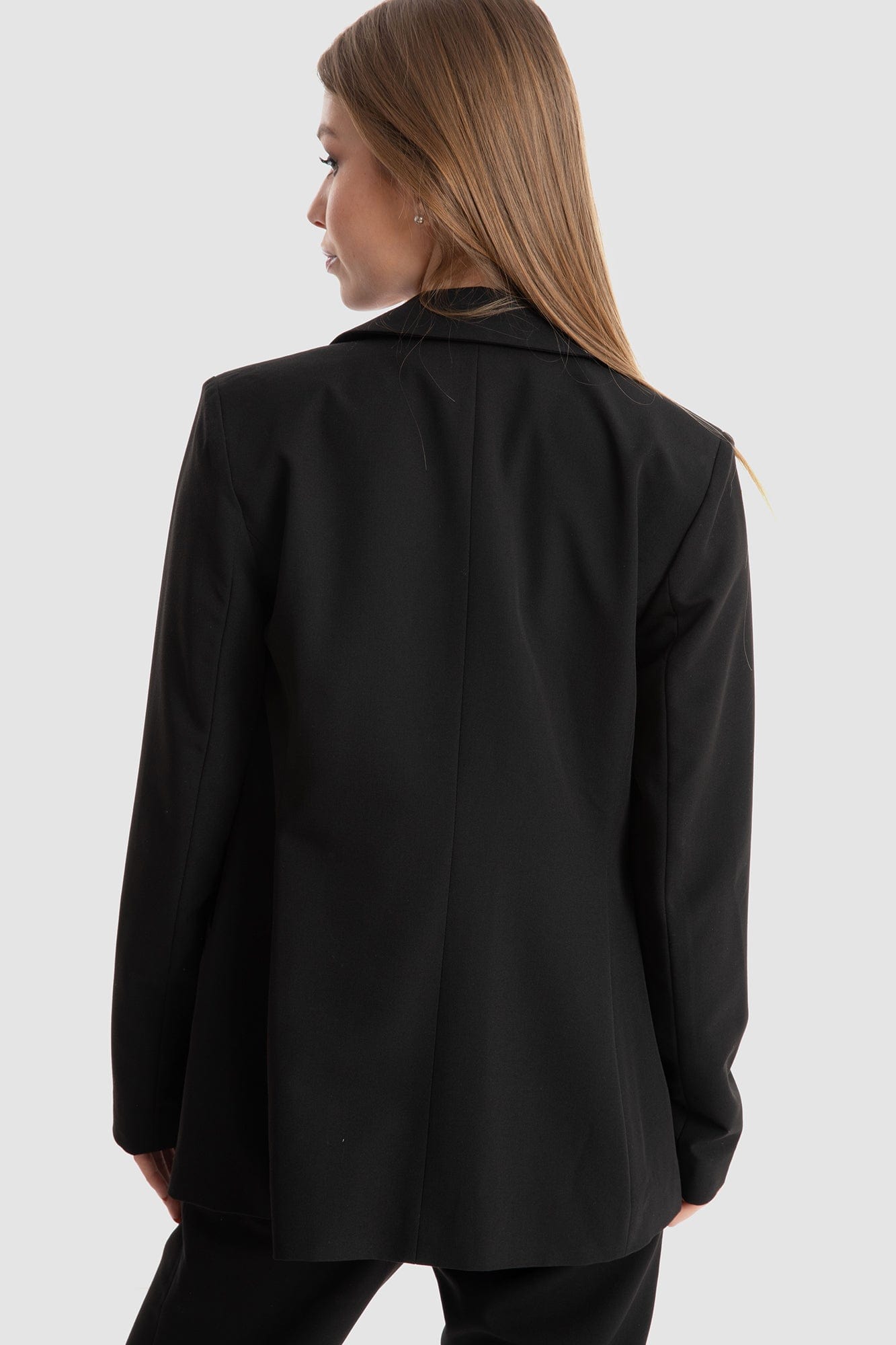 داليدرس جاكيت رسمي بزر أمامي نسائي أسود