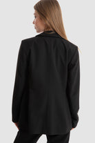 داليدرس جاكيت رسمي بزر أمامي نسائي أسود