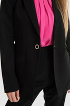 داليدرس جاكيت رسمي بزر أمامي نسائي أسود