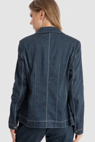 داليدرس جاكيت جينز كم طويل بجيوب أمامية نسائي أزرق