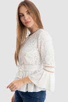 داليدرس جاكيت دانتيل مزين بفيونكة أمامية نسائي