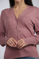 داليدرس كارديجان مع جيب وسحاب سادة نسائي