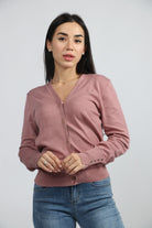 داليدرس كارديجان مع جيب وسحاب سادة نسائي