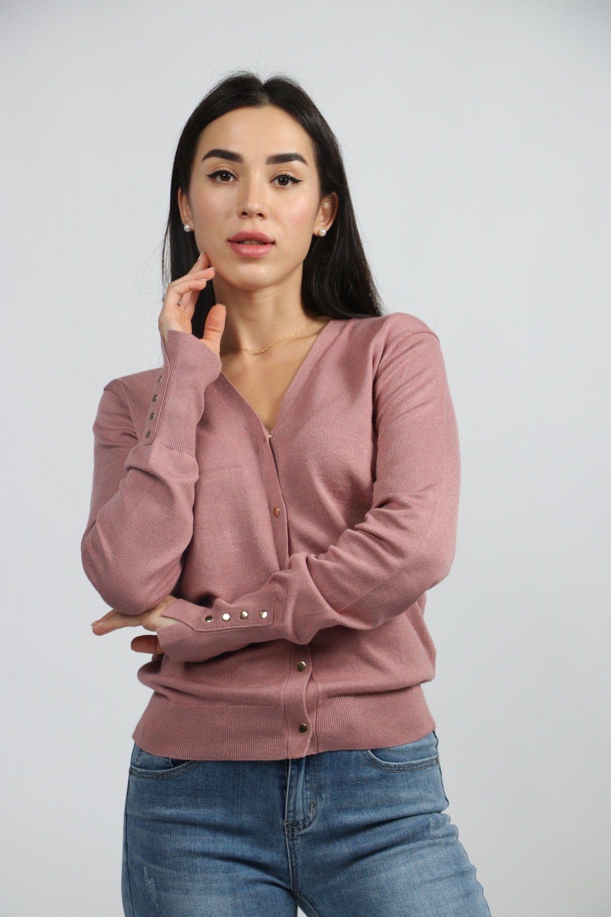 داليدرس كارديجان مع جيب وسحاب سادة نسائي