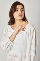 داليدرس بلوزة أوف شولدر واسعة كم طويل واسع نسائي