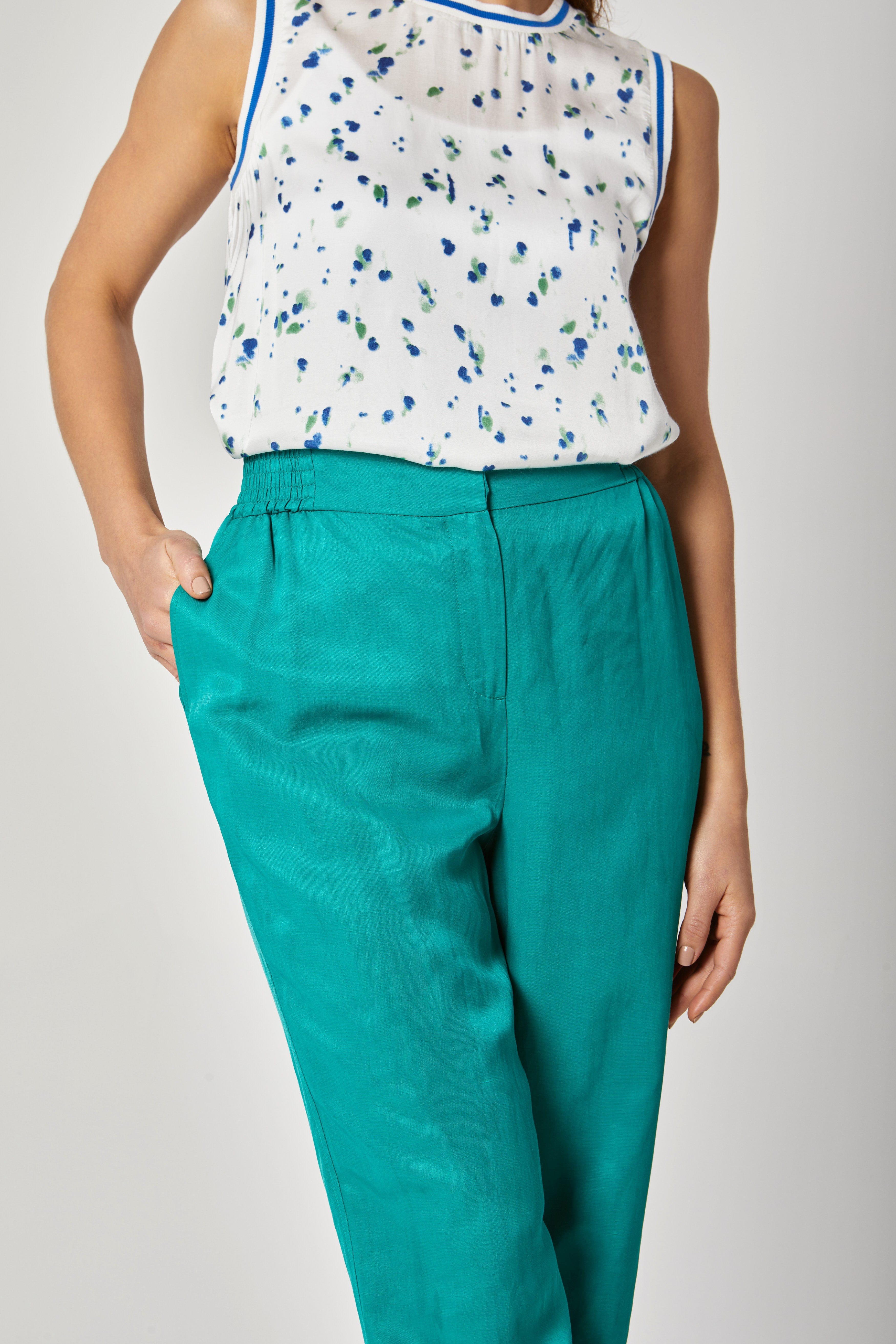 داليدرس بنطلون سادة خصر مرتفع واسع نسائي