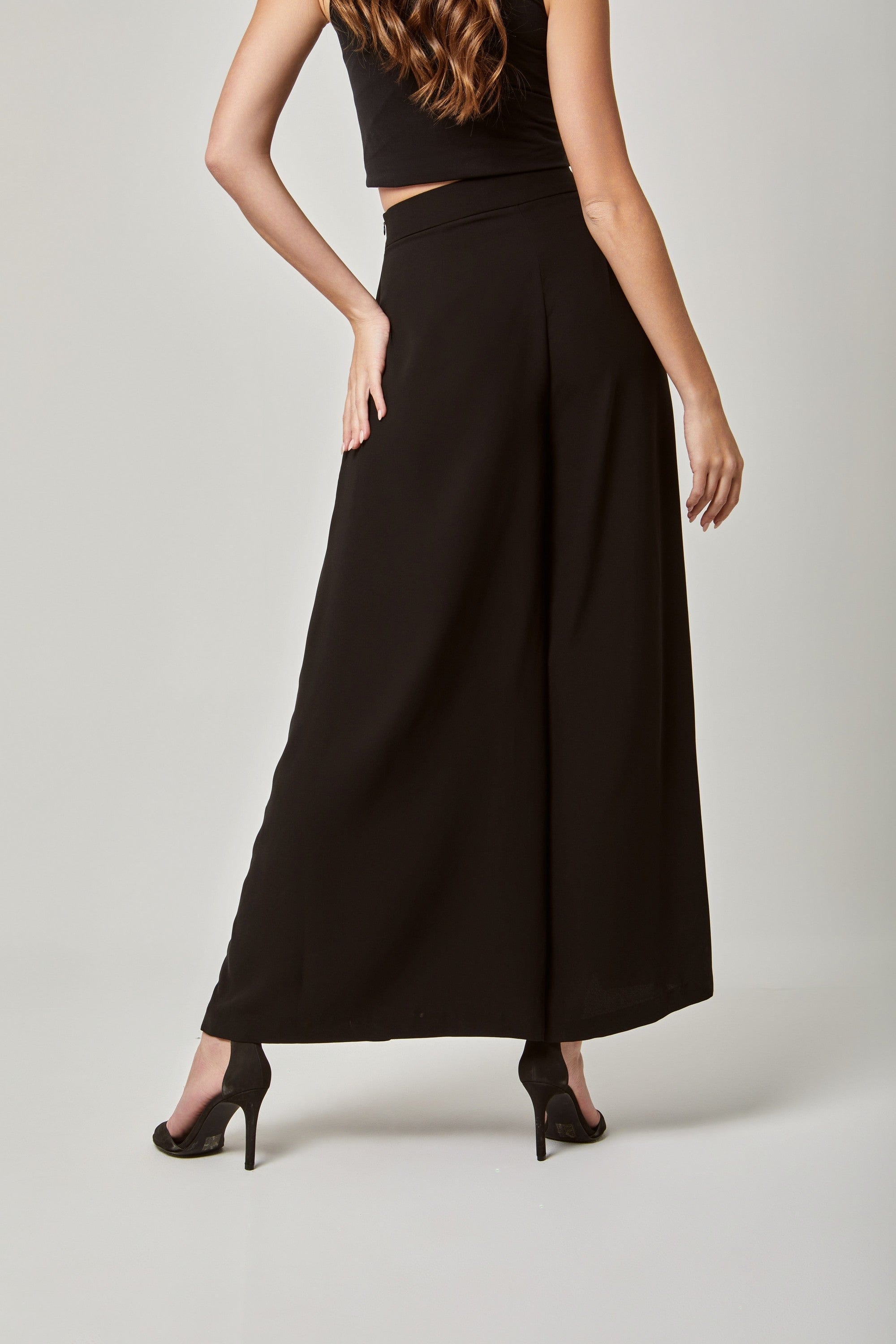 داليدرس بنطلون خصر مرتفع واسع بكسرات طويل نسائي