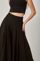 داليدرس بنطلون خصر مرتفع واسع بكسرات طويل نسائي