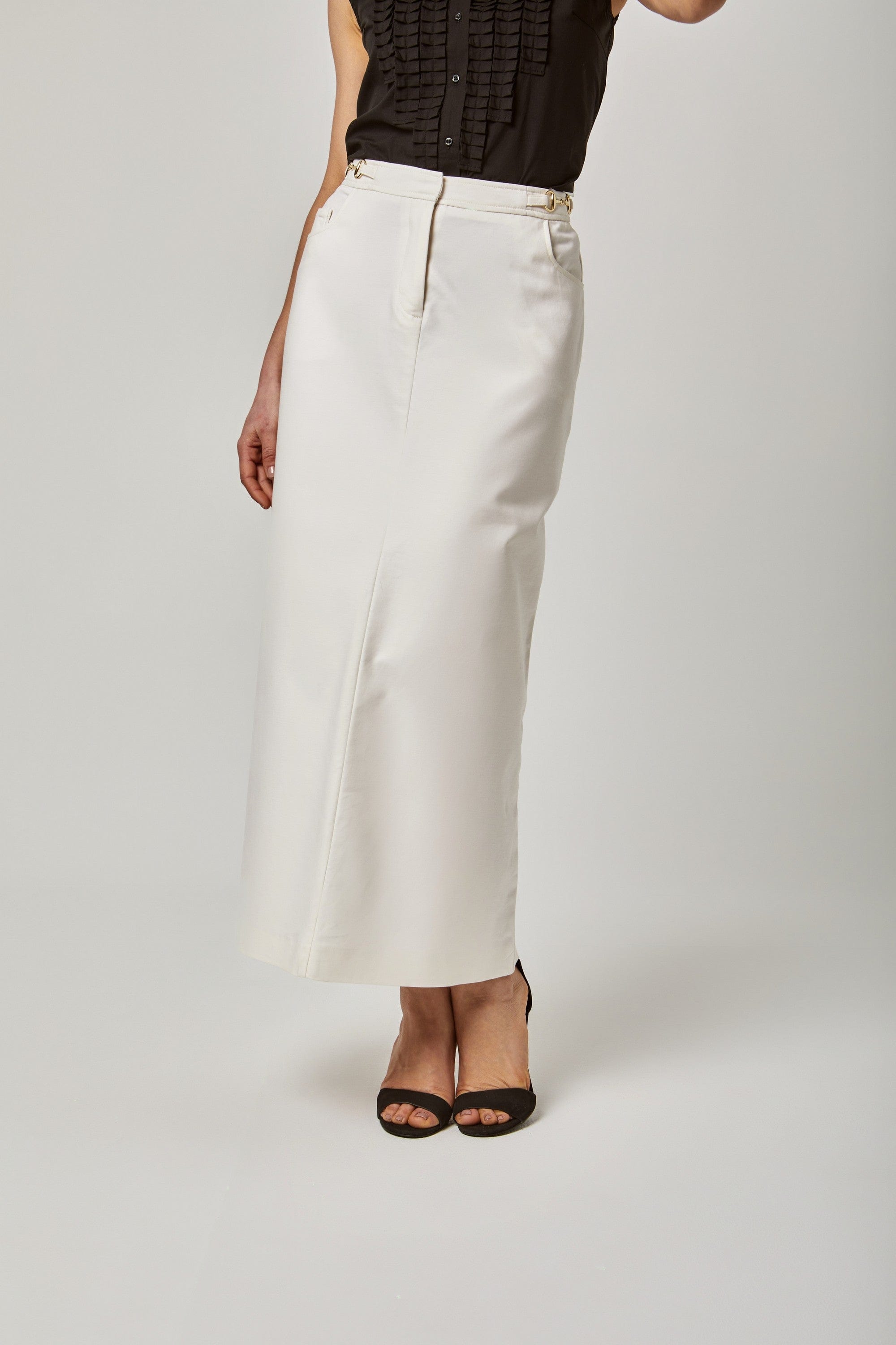 داليدرس تنورة سادة طويلة خصر مرتفعة نسائية