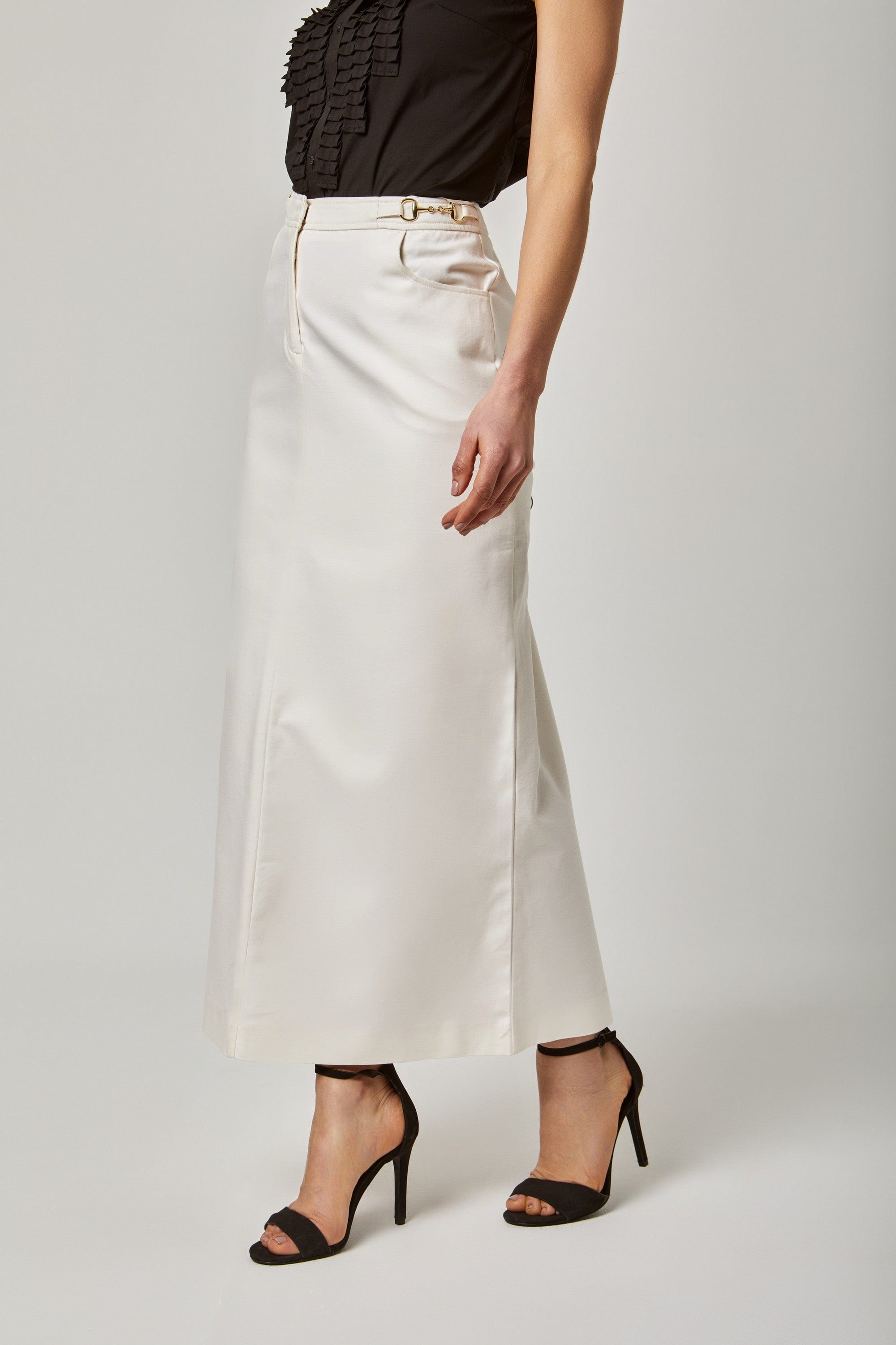 داليدرس تنورة سادة طويلة خصر مرتفعة نسائية