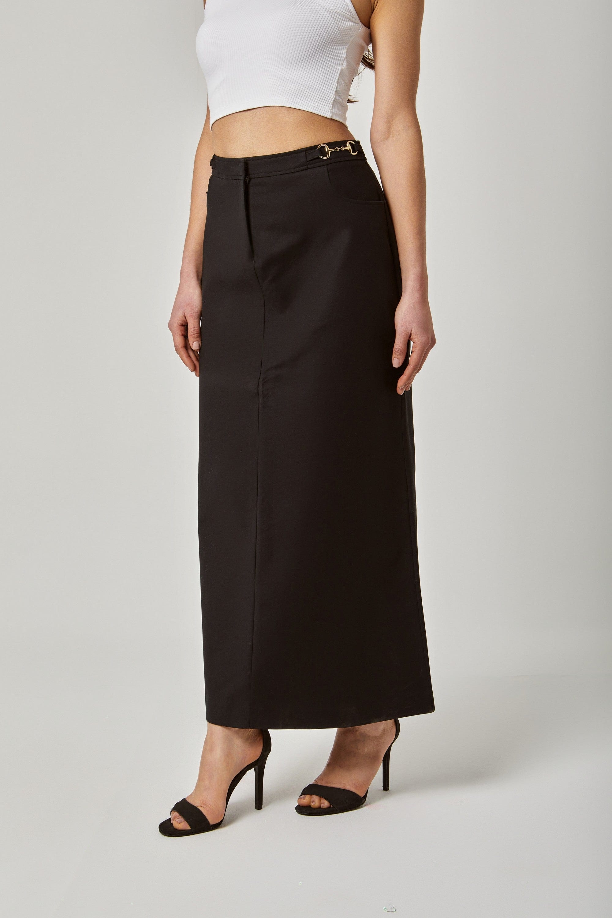 داليدرس تنورة سادة طويلة خصر مرتفعة نسائية