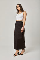 داليدرس تنورة سادة طويلة خصر مرتفعة نسائية