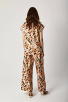 داليدرس بلوزة نسائية مطبوعة بحزام خصر متعدد الألوان