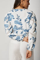 داليدرس بلوزة مشجرة نص بطن كم طويل منفوخ نسائي متعدد الألوان