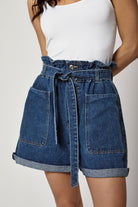 داليدرس شورت جينز قصير واسع نسائي أزرق فاتح