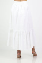 داليدرس تنورة طويلة سادة واسعة نسائية أوف وايت