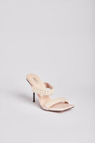 داليدرس سليبر مزين باللؤلؤ كعب مرتفع نسائي وردي