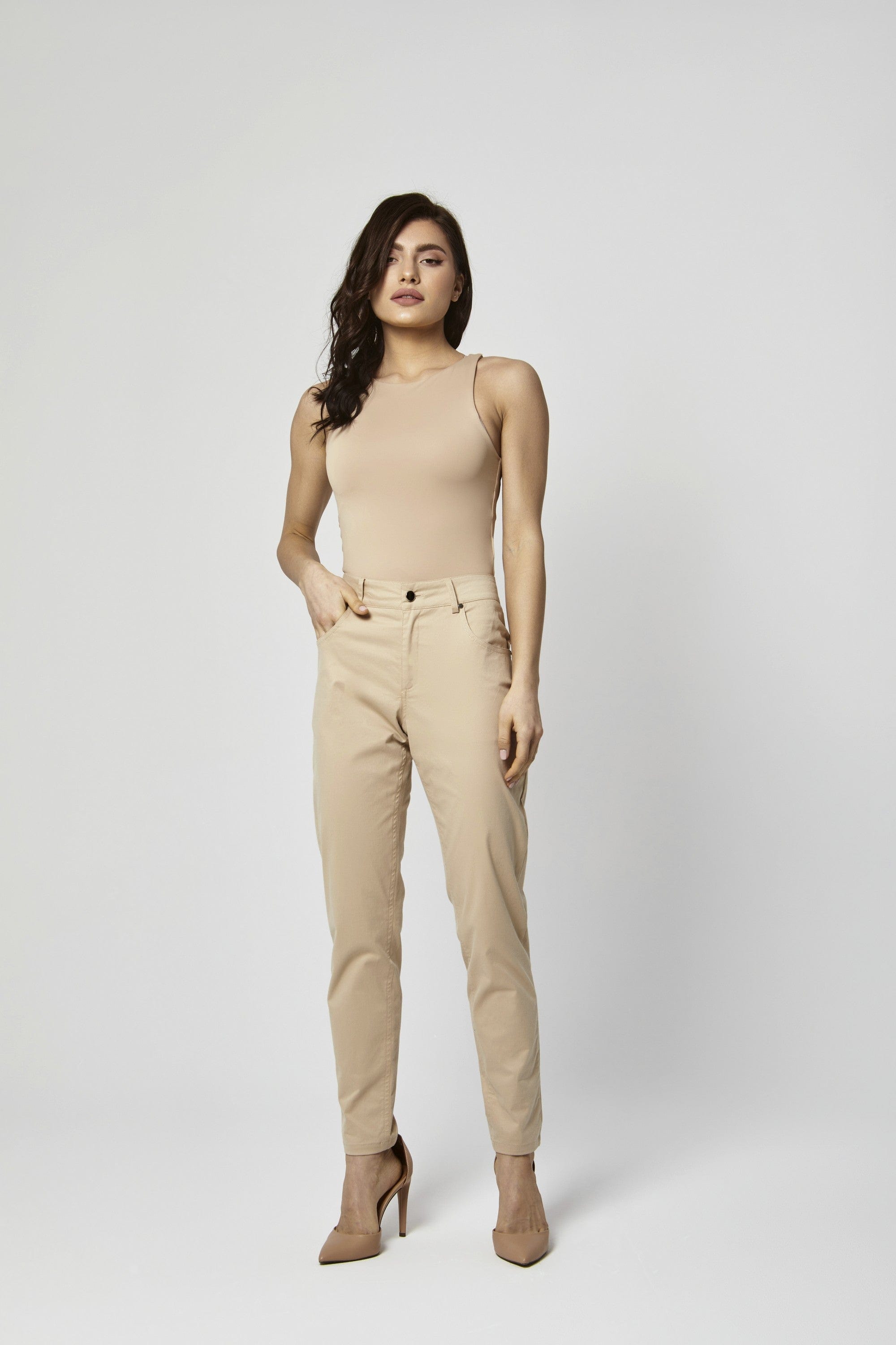 داليدرس بنطلون سكيني سادة نسائي بيج