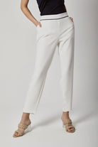 داليدرس بنطلون سادة خصر مرتفع رسمي نسائي أوف وايت