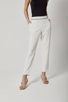 داليدرس بنطلون سادة خصر مرتفع رسمي نسائي أوف وايت