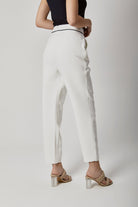 داليدرس بنطلون سادة خصر مرتفع رسمي نسائي أوف وايت