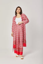 داليدرس فستان ميدي بنمط كم طول برباط نسائي أحمر فاتح