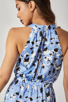 داليدرس جمبسوت منقوش مخصر بدون أكمام نسائي متعدد الألوان